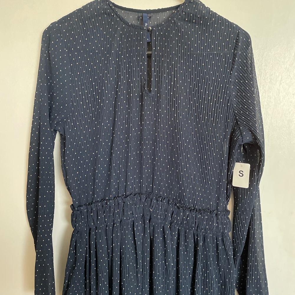 Pepe Jeans Polka Dot Long Sleeve Dress - Size S - Picture 2 of 12